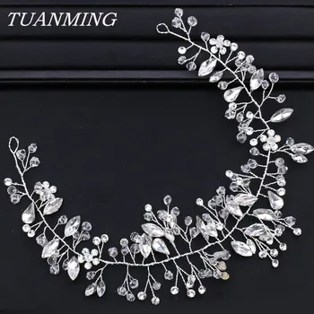 

Women Crystal Headband Bridal Hair Accessories Elegant Rhinestone Wedding Hairband Head Jewelry Bride Headband