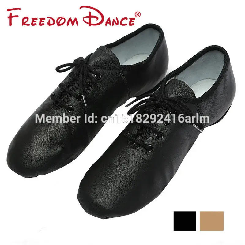 

Quality Genuine Leather Jazz Dance Shoes Lace-Up Dancing Practice Shoe Hiphop Shoe Sport Sneakers For Teenagers and Adult