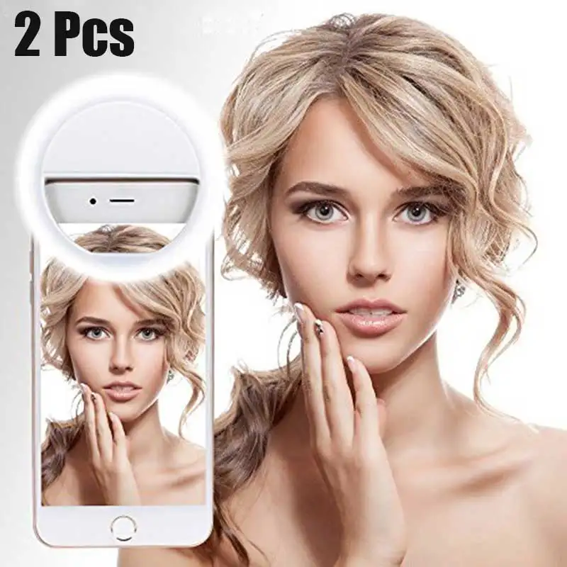 

Rovtop USB charge LED Selfie Ring Light for Iphone Supplementary Lighting Selfie Enhancing Fill Light For Phones