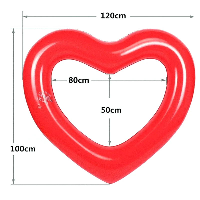 Летние милые Плавающие Надувные кольца 120x120 см в форме сердца бассейн поплавок для взрослых детей буй сердце круг для плавания