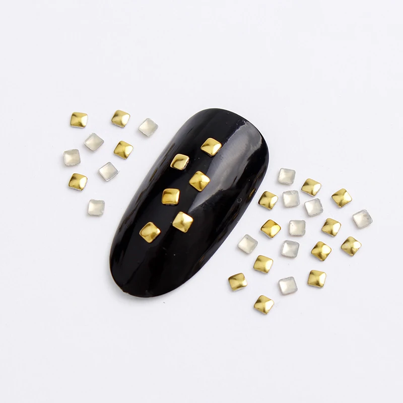 

2mm/3mm/4mm Gold/Silver Square Hot Fix Nail Art Rivet Punk Rock Style For DIY Nail Art Decoration About 340pcs/590pcs/355pcs/lot