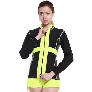 

Women's Wetsuit Top Jacket Neoprene for Women 2mm Long Sleeves Front Zip Diving Snorkeling Surfing Kayaking Canoeing