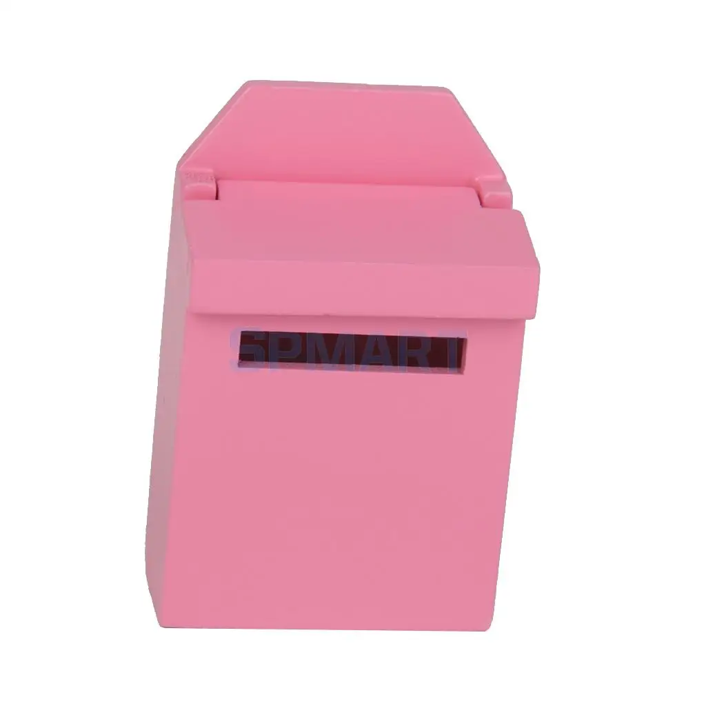 Dollhouse Miniature Wooden Mail Box 1/12 Scale Pink Furniture Toys