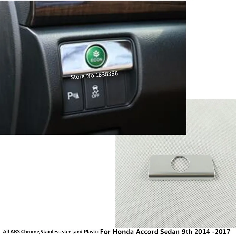 

car cover ABS Chrome front switch eadlight button decorative frame lamp trim For Honda Accord Sedan 9th 2014 2015 2016 2017 1pcs