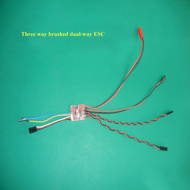 

5pcs/lot Three-ways Brushed Dual-way ESC Electric Speed Controller BEC 5V 1.5A for RC Model Cars/tanks/Turret Rotation