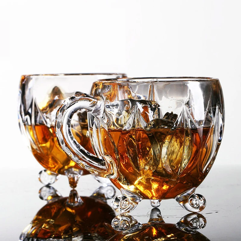 Прозрачная кружка для чая кофе воды 210 мл|glasses cup|juice glassesglass mug with handle |