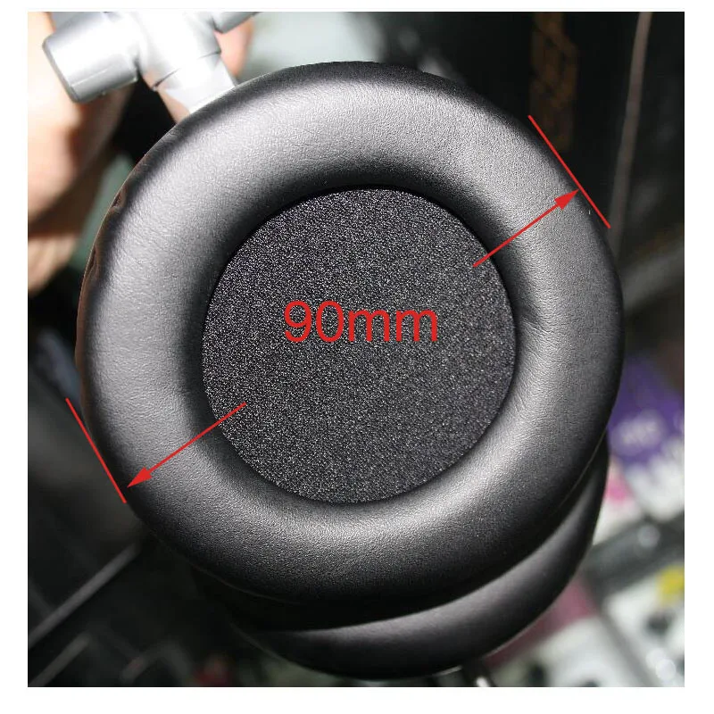 

2pcs/pair 90mm Leather Earphone Foam Earbud big ear buds Headphone 9cm Ear pads cushion Sponge Covers Tips for sony MDR-V700DJ