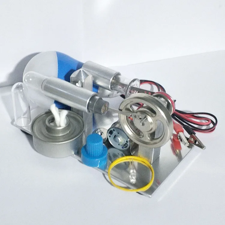 

Double-cylinder Micro DIY Stirling Engine External Combustion Engine School Demonstration Early Learning Education Toys For Kids