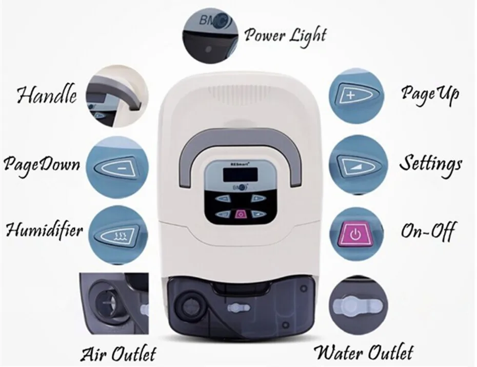 Doctoddd GI CPAP Portable CPAP Respirator for Anti Snoring Sleep Apnea OSAHS OSAS W Nasal Mask Headgear Tube Bag User Manual (18)