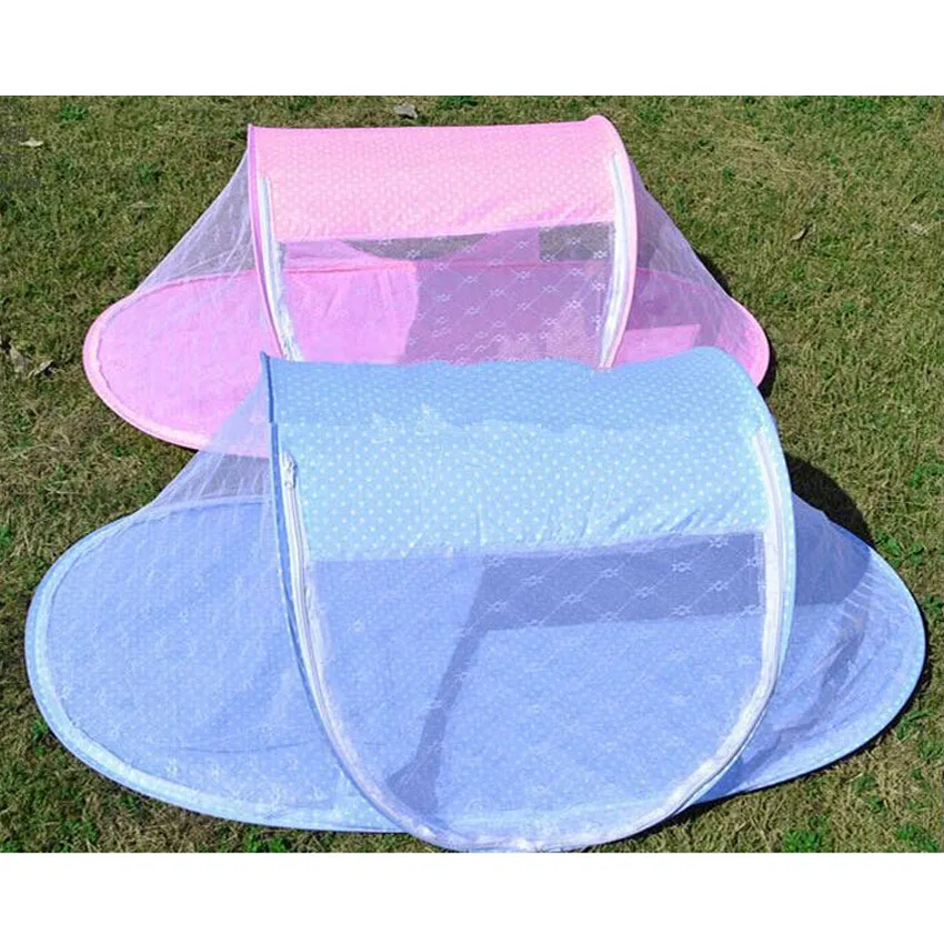 Portable Foldable Blue Pink Baby Crib Netting Newborn Mosquito Tent