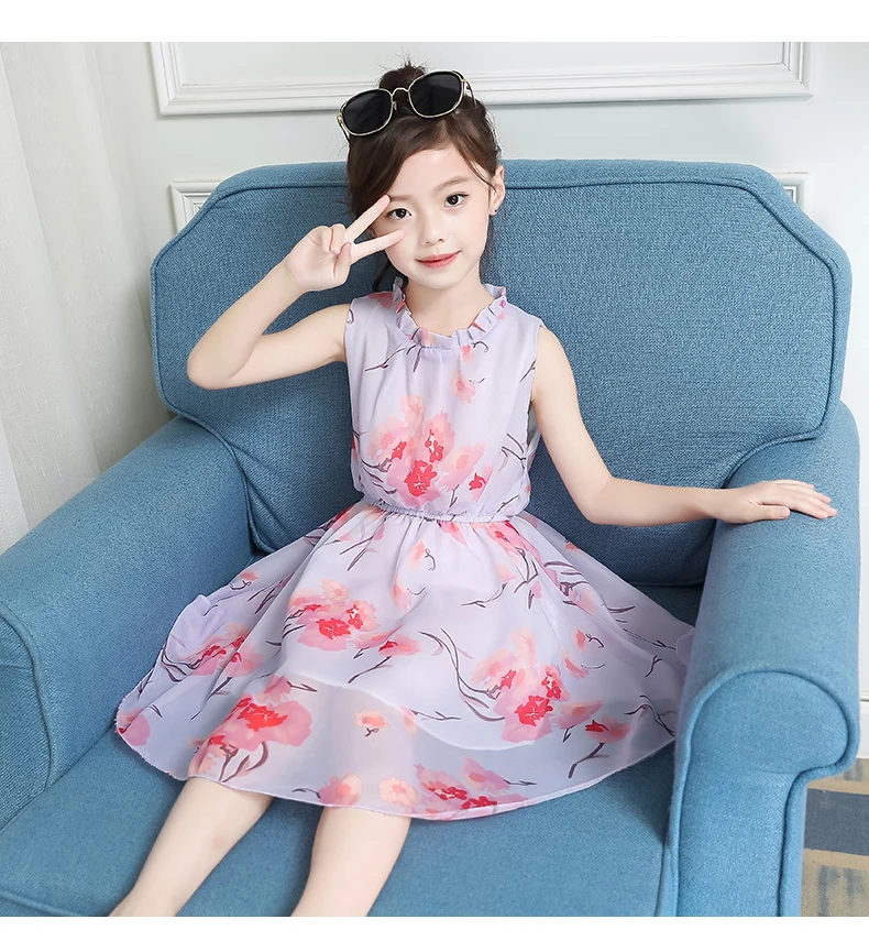 Girls Peony Flower Vintage Dress_03