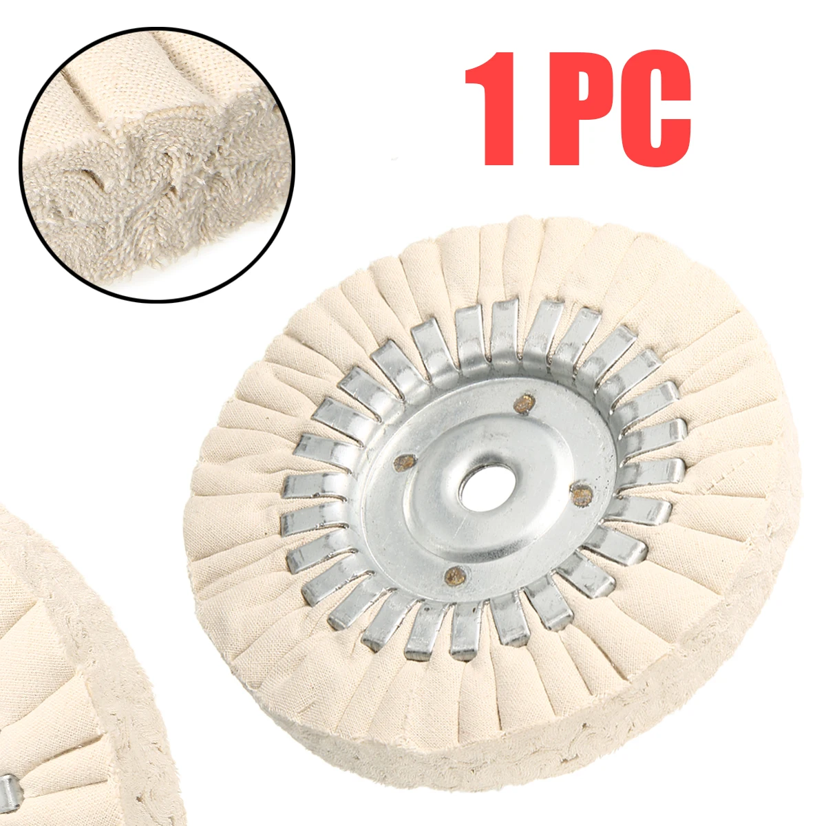1pc 6 inch Cotton Polishing Wheel 6 Inch Jewelry Wood Metal Polisher Buffing Grinding Wheels 25mm Thickness