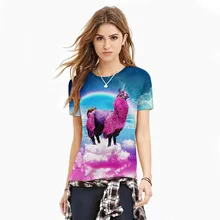 Unicorn 3d Printed Women T-shirt Rainbow Colour Round Collar T Shirt for Couples Fashion Couple Clothes Tshirt Men Top Clothing
