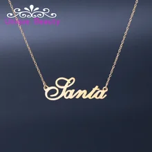 Wholesale Classy Name Necklace 925 Sterling Silver Custom Made Any Name, Gold Plate Jewelry, Celebrity Necklace Nameplate Gift