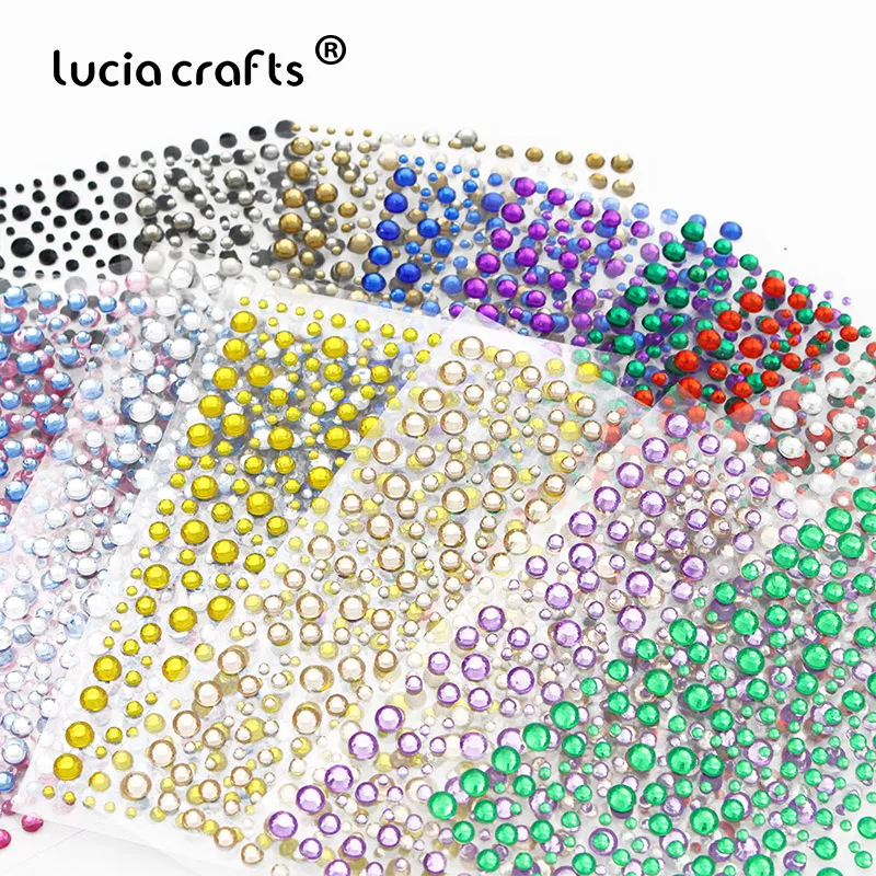 1pcs Self Adhesive Nail Rhinestones Gems Stickers DIY  Nail Art Decorations Scrapbooking Craft Accessories C0810