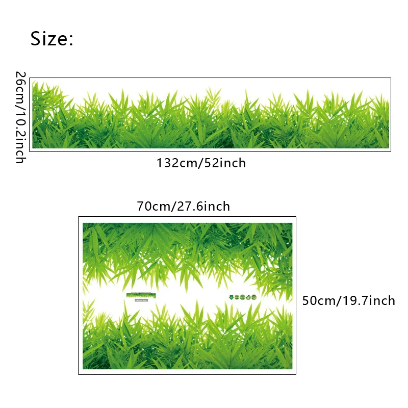 Водостойкие настенные наклейки с изображением зеленой травы для гостиной, спальни, наклейки на стену ванной комнаты, художественные домашние декоративные виниловые обои dc23
