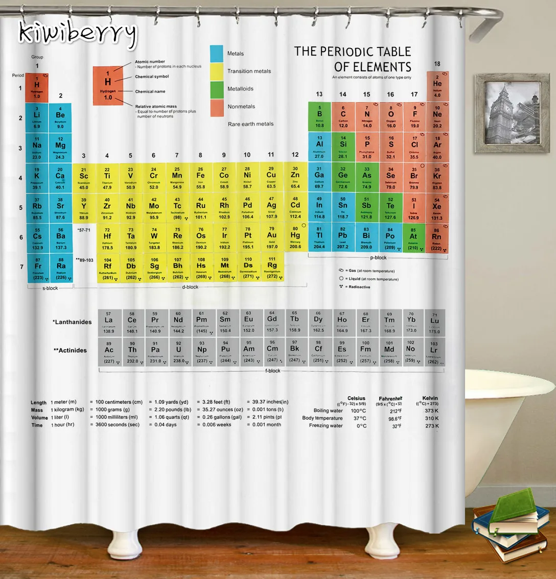 

New Colorful Eco-friendly Chemistry Bathroom Curtain Polyester High Quality Washable Bath Decor African Shower Curtains Rings