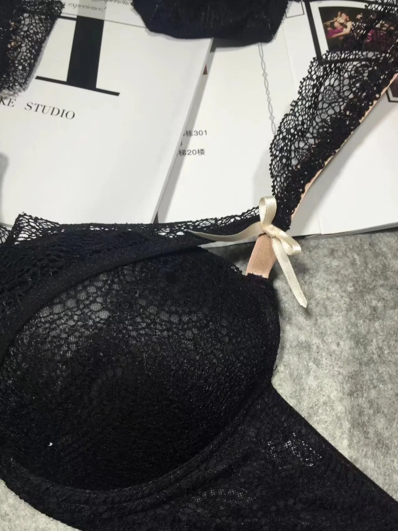 Lace Thread Empty Embroidery Women Bra Set Sexy Lingerie Push Up Padded Cotton braWomen Underwear Set