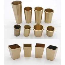 2 шт./лот металлический латунный наконечник крышки для середины века современный стол конические ноги