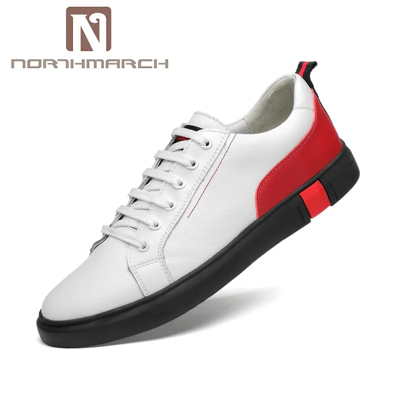 

NORTHMARCH Summer Fashion Casual Men Shoes Breathable Male Shoes Lace-Up Men Genuine Leather Shoes Flats Mens Leather Loafers