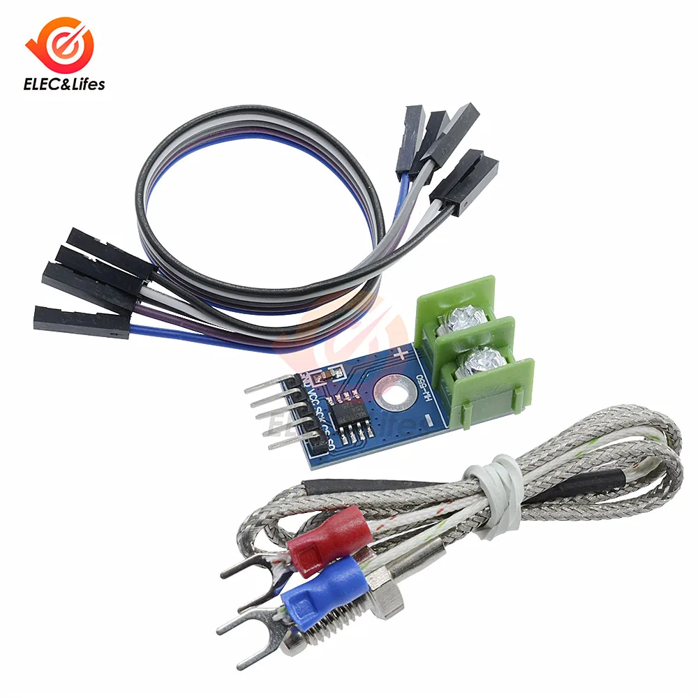

DC 5V MAX6675 Module + K Type Thermocouple Sensor Industry High Temperature sensor module for arduino
