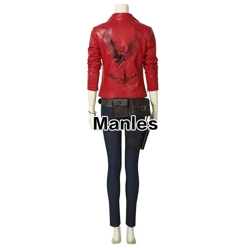 Resident 2 Cosplay Costume Claire Game Heroine Jacket Shirt Carnival Custom Made Halloween Clothes Women Leather Adult Pants