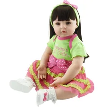 22 Inch 55cm Vinyl Baby Doll Reborn Realistic Baby Kids Toys Gifts for Girls Play House Toys for Children Juguetes Brinquedos