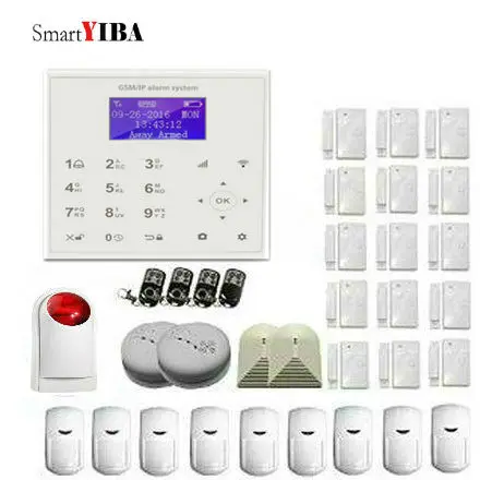 

SmartYIBA Glass Break Sensor Fire/Smoke Sensor Motion Alarm Kits For Alarm System WIFI GSM Alarm Kits For Home Protection