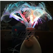 10 светодиодный 2,5 м orning Glory волоконно-оптическая светодиодная гирлянда на батарейке полоса ночник лампа вечеринка, праздник, Рождество Свадьба светодиодная гирлянда-штора