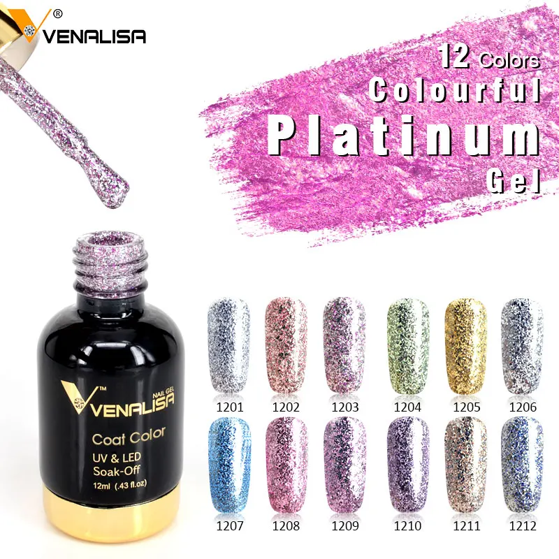 2018 Новые товары nail art diy Venalisa 12 мл чистый цвет Ужин Алмаз Сияющий Блеск Блестки