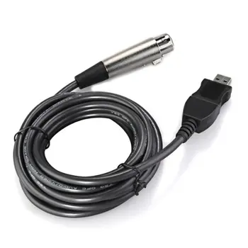 

Brand New Free Shipping USB Male to 3 Pin XLR Female Microphone MIC Studio Audio Link Cable