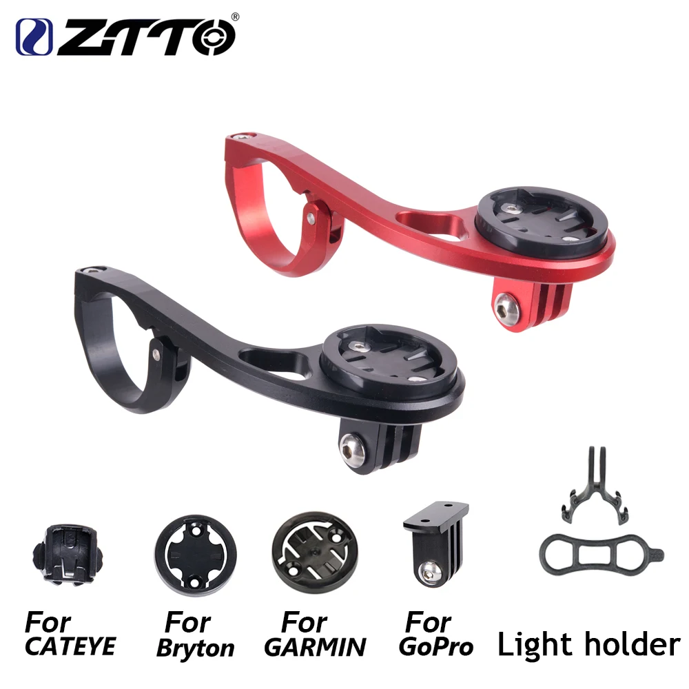 

ZTTO Fiets Computer Mount Voor 31.8 25.4mm Stuur Verstelbare Compatibel Voor G ARMIN Edge Cat Eye Bryton Fit Gopro Camera