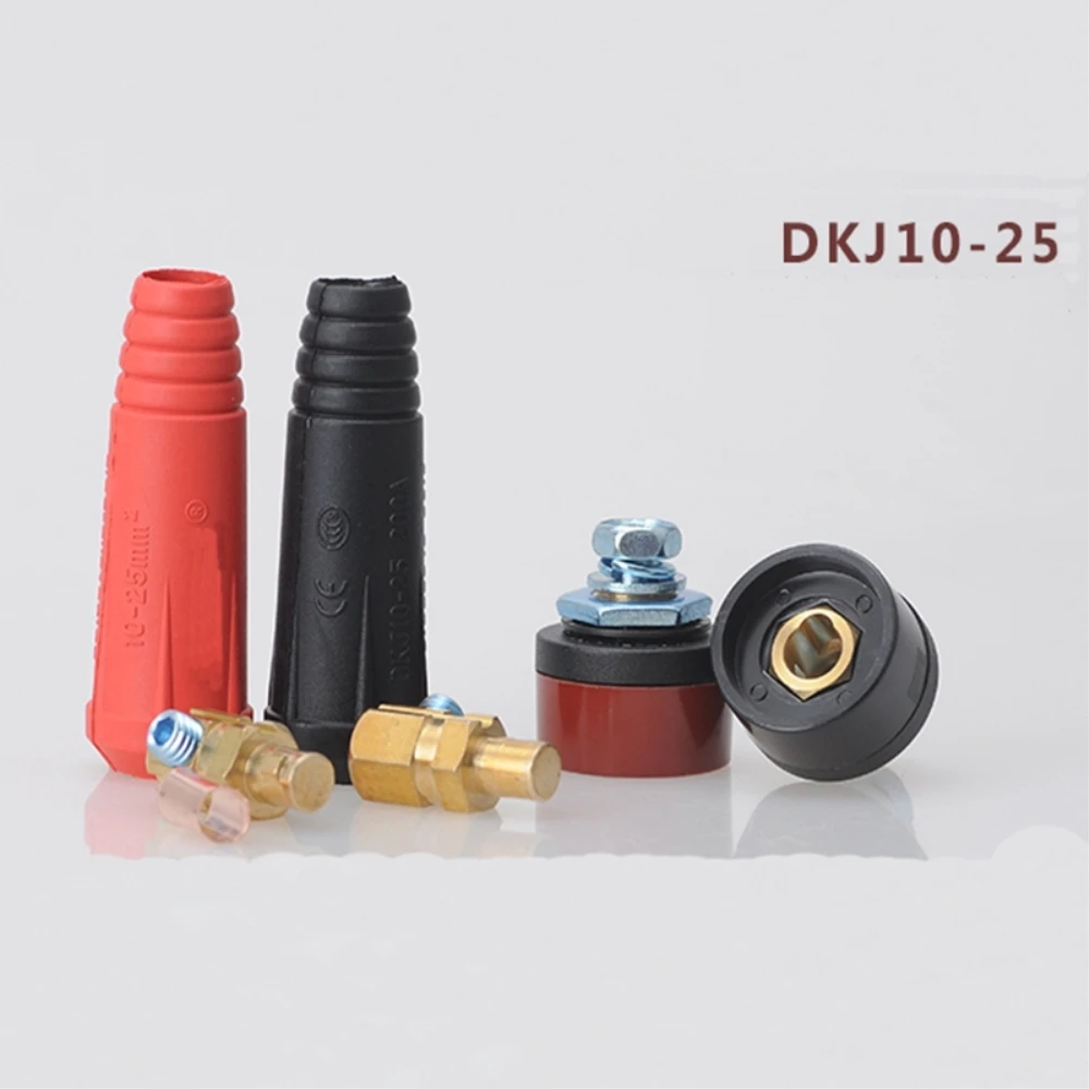 Welder-accessories-pure-copper-DKJ10-25-fast-plug-and-socket-connector-European-plug