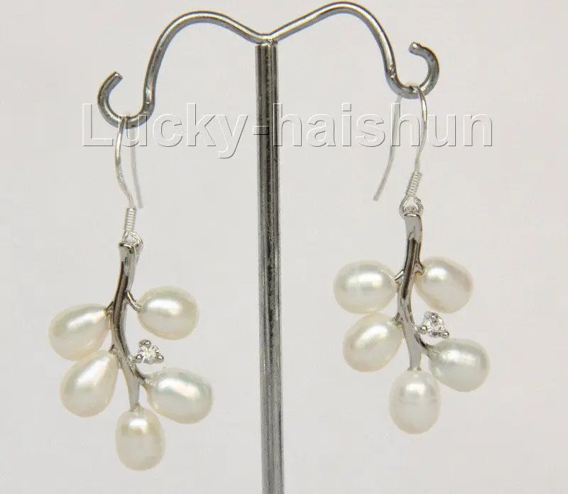 Висячие серьги с белыми жемчужинами и листьями 17x26мм|leaf dangle earrings|white earringsdangle pearl