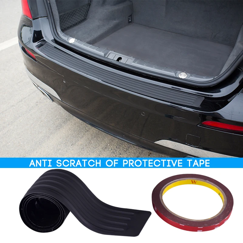 Car Styling Rubber Rear Guard Bumper Protect Trim Cover Pad Scuff Sill Protector Scuff For Skoda Octavia A7 Fabia Superb B6 Yeti