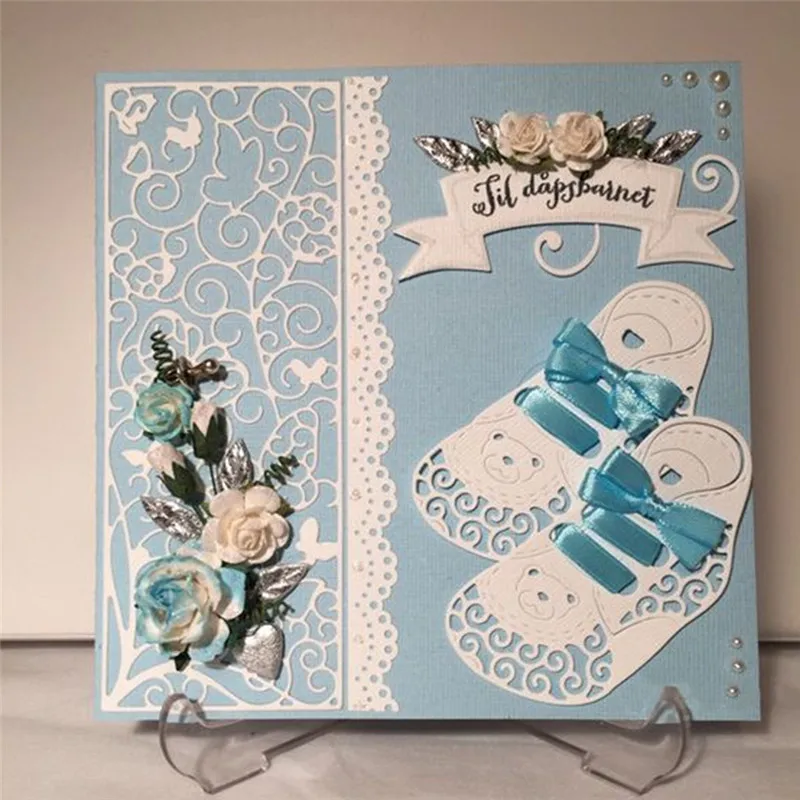 

YaMinSanNiO Baby Boy Booties Dies Metal Cutting Dies for Scrapbooking Card Making Album Embossing Crafts Card New Dies for 2019