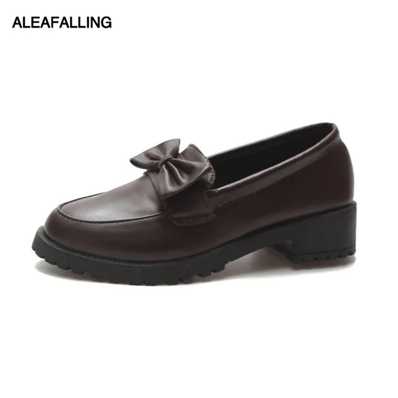 

Aleafalling Women Boots Butterfly-knot Black Red Soft Leather Lady Shoes Outdoor Girl's College Students' Shoes 2Colors AWBT35