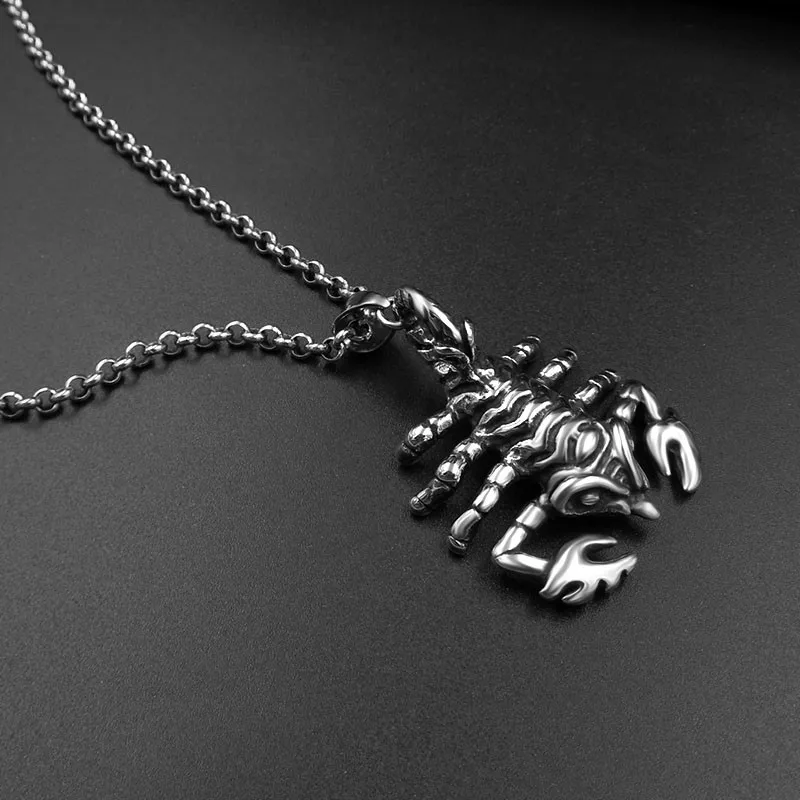 Ожерелье с кулоном в виде скорпиона из нержавеющей стали|scorpion pendant necklace|necklaces for