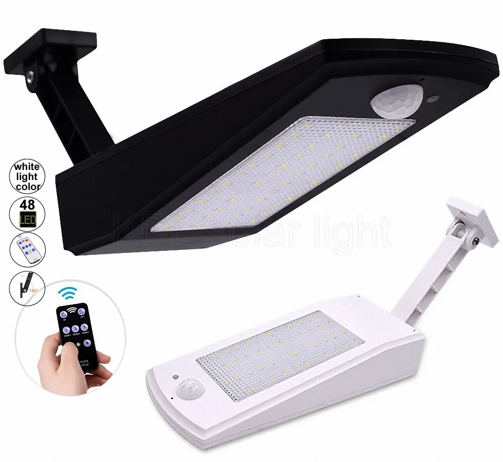 

48 LED Solar Powered Wall Light PIR Motion Sensor Street Outdoor IP65 Waterproof Pathway Garden Fence Lamp With 3 Modes w