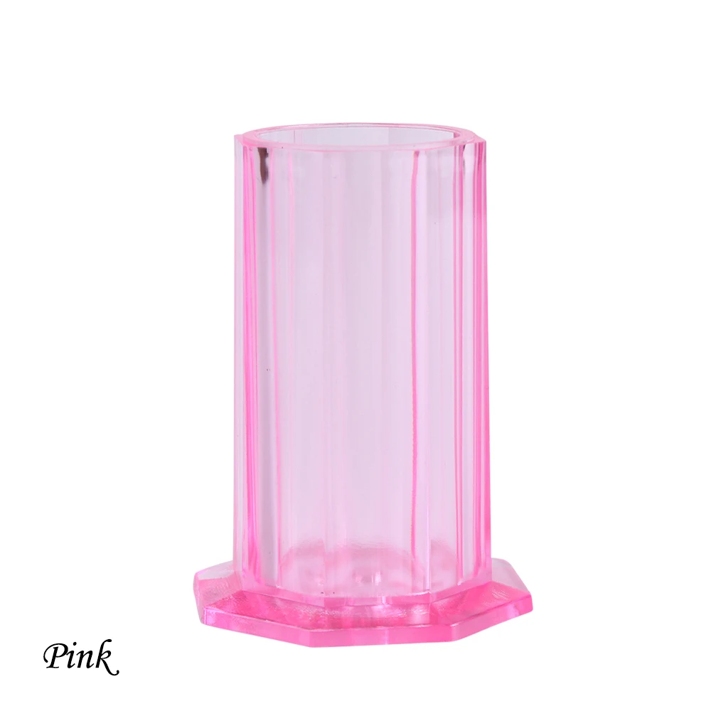 1 шт. хрустальный ящик для хранения инструментов для маникюра, кисти для макияжа, ручки, салфетки, акриловый контейнер, файлы, чехол для дисплея, органайзер, держатель LA012 - Цвет: Pink