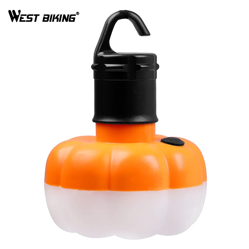 Flash Deal WEST BIKING Bike Lights Ultralight Mini LED Camping Lantern Waterproof Outdoor Tents Flashlight Night Hanging lamp Cycling Light 0