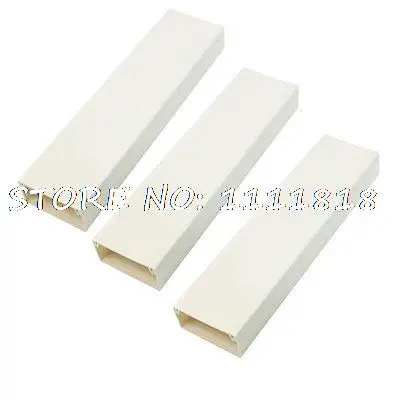 

3 Pcs Plastic Wall Wiring Cable Raceway Conduits Wire Cover 1 1/2"x7/16"x6.1"