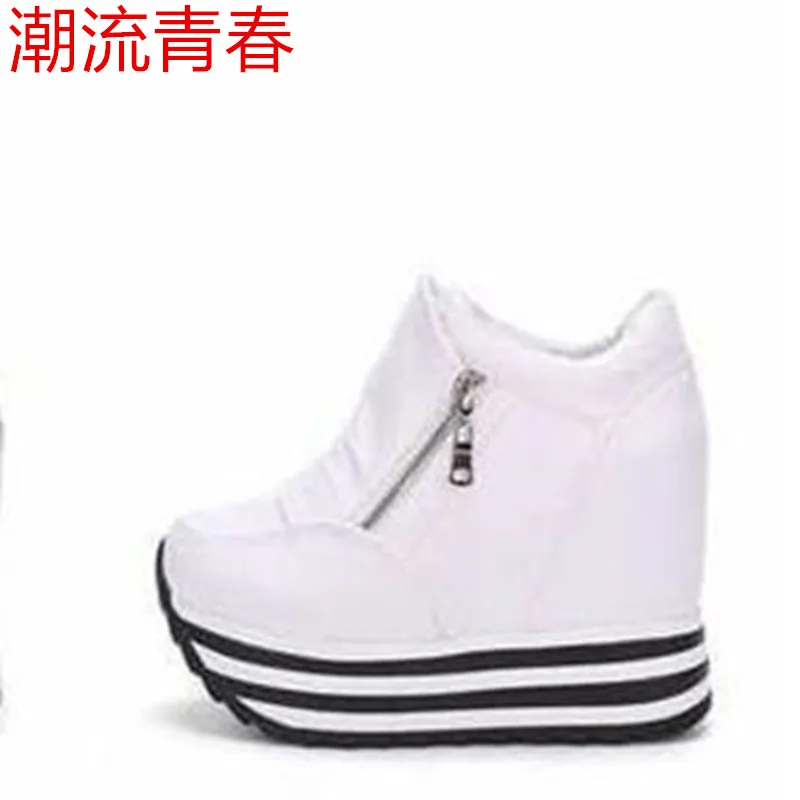 

Spring Autumn Women's sport shoes with breathable Casual Shoes Hidden Heels Platforms Shoes Female Height Increasing
