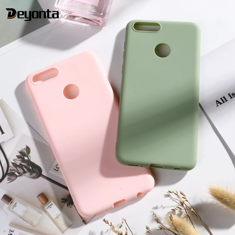 

Soft Silicone TPU Case For Huawei Honor 7X Cases Transparent Candy Color Back Cover Phone Case For Huawei Mate SE Bumper Coque