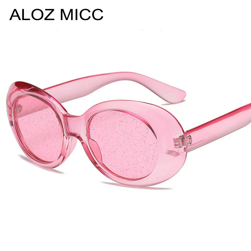 

ALOZ MICC Fashion Small Oval Crystal Sunglasses Women 2018 Summer Sexy Shades Candy Color Women Men Sun Glasses Q258