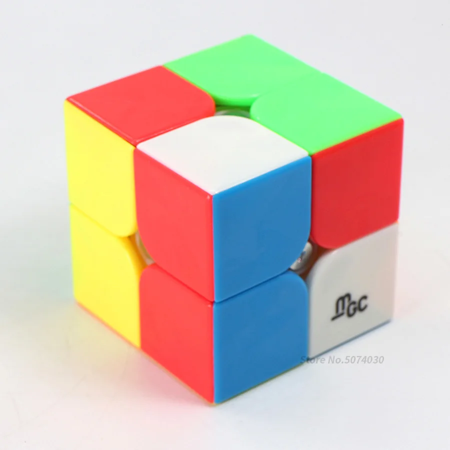 Yongjun MGC 2 Магнитный куб 2x2x2 скоростной куб магия 2x2 головоломка игровой плеер Cubo Magico 2*2 магниты куб мальчик игрушки для детей - Цвет: MGC2x2-Stickerless