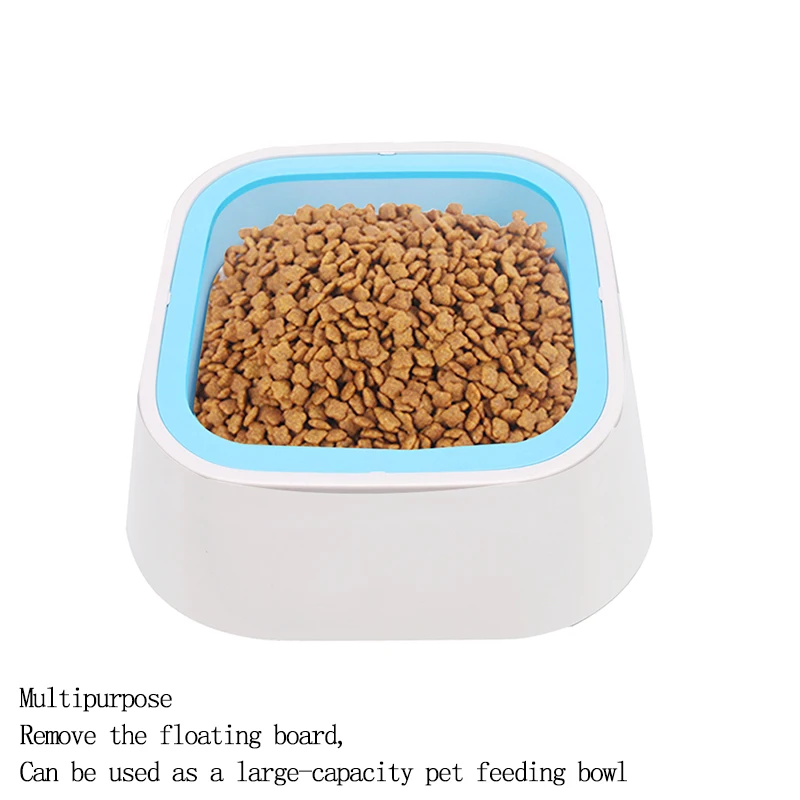 Petshy 1.5L Pet Dog Bowls Floating Not Wetting Mouth Cat Bowl No Spill Drinking Water Feeder Plastic Portable Dog Bowl