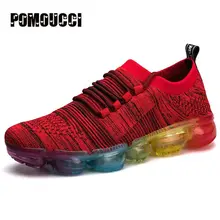 Brand New Men Running Shoes Gradient color Unique Shoe tongue design Breathable Sport Shoes Outdoor Sneakers zapatos de hombre