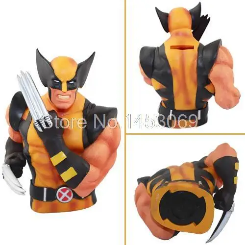 

7"18CM Super Heroes Wolverine X-Men Piggy Bank Coin Money Bank PVC Action Figure Collectible Model Toy XM007