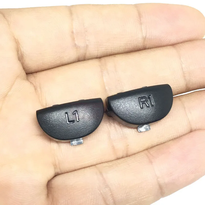 Черный полный набор PS4 L1 R1 L2 R2 триггерные кнопки сменные кнопки для sony PS4 игровой контроллер+ 2 пружины джойстика колпачки